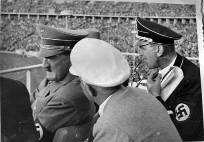 Adolf Hitler and Hans von Tschammer und Osten at the Olympic stadium